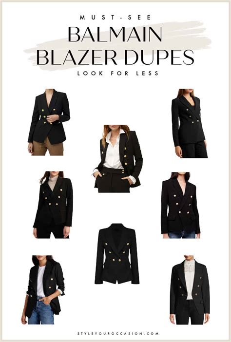 designer balmain blazer dupe